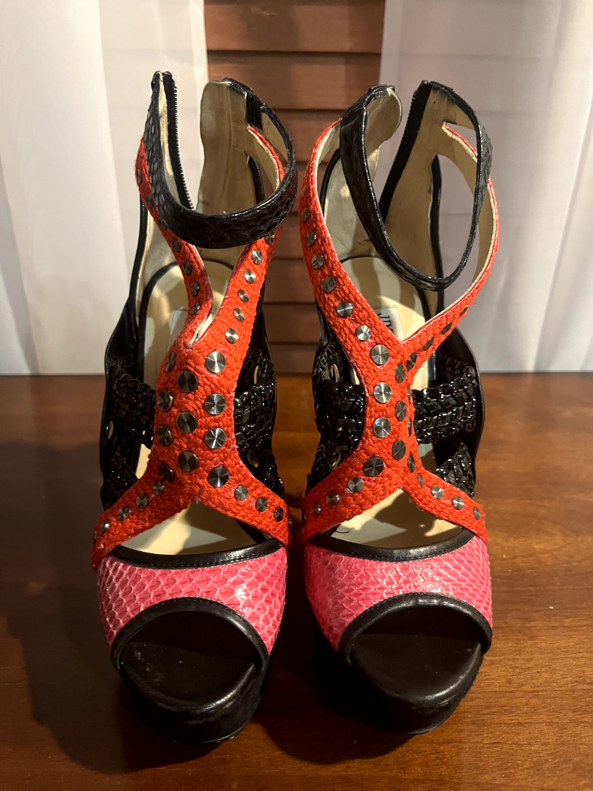 Jimmy Choo Multicolor Python Pump Heels Ankle Str… - image 2