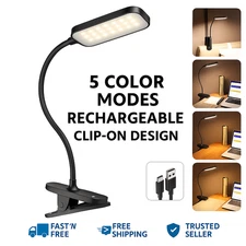 Adjustable Brightness Clip Lamp for Home Office