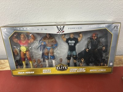 WWE Elite Collection Hulk Hogan, Rocky Mavia, StonecCold, Becky Lynch 4 Pack 