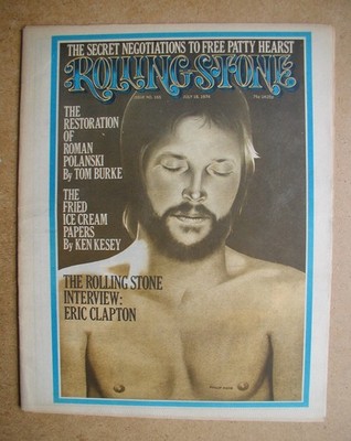 Rolling Stone. #165. July 18, 1974. Eric Clapton, Sly Sone, The Who Patty Hearst