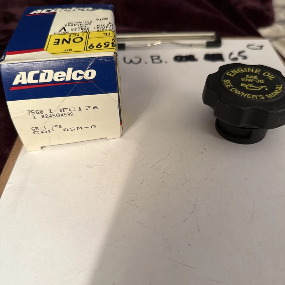 Tapa de llenado de aceite de motor GM ACDelco OEM Camaro Firebird Impala S10 24504599 Foto 2 de 2