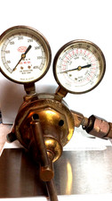 Vintage Airco Brass Nitrogen Regulator Gauges...