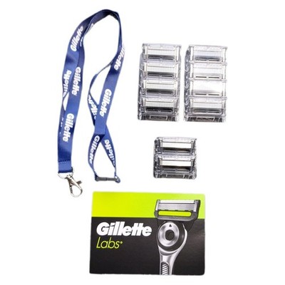 Gillette Labs Rasierklingen für Männer, 10 Ersatzklingen, inkl. Schlüsselanhänge