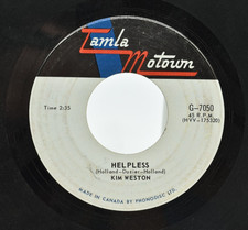 Tamla Motown Records - KIM WESTON "Helpless/A Love Like Yours" 45RPM. G-7050