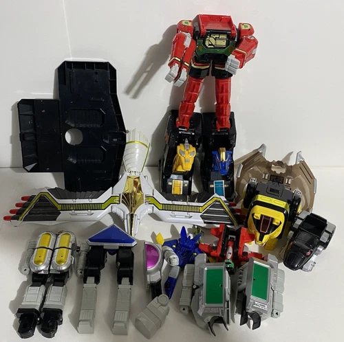 Vintage Bandai 90s Action Figure Toy Lot Power Rangers Zord Used Parts Pieces
