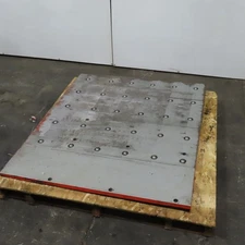46-3/4" x 40" Ball Transfer Table From Amada LCE-645 Laser