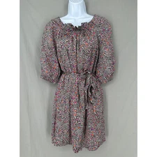 Lilly Pulitzer Dress Womens 2 Pink Mini Sandpiper Peacock Silk Belted Flowy Belt