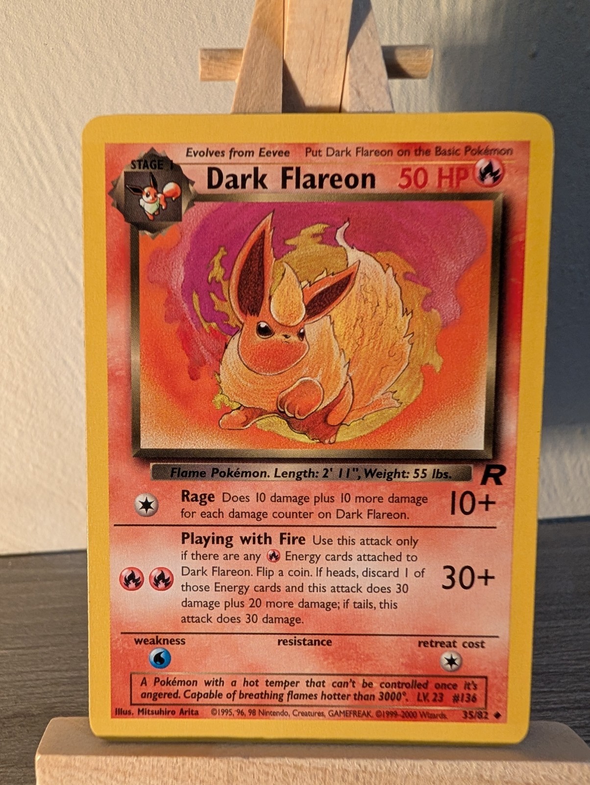 Dark Flareon 35/82 Team Rocket Regular NM