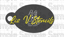 Blue Doggy Cheekart - Face Painting STENCIL