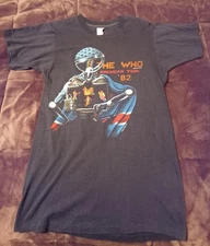 Original The Who American Tour 1982 Concert T-Shirt - Size L