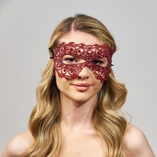 Women Rhinestone Eye mask Floral Metal Jewelry Show Party Face Mask Chain 19019
