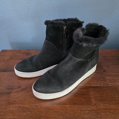 Blondo Haven Waterproof Black Suede Ankle Zip Sneaker Boots Women's Size 10