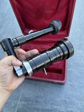 Vintage Angenieux 12-120mm Type 10X12A C-Mount Zoom Lens With Dogleg Finder Case