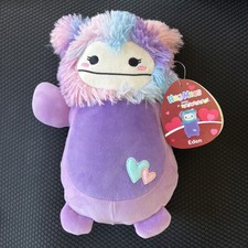 Squishmallows HugMees 8  Eden The Bigfoot Purple Yeti Valentine  s 2025 Plush