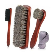 4PCS Horse Hair Car Detailing Brushes, Premium Leather  Interior Cleaning