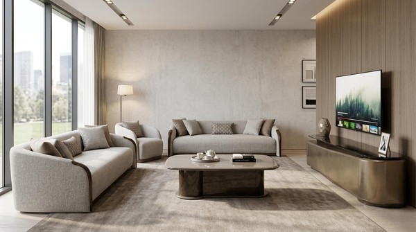 Wohnzimmer Set Sofa Couchtisch Tv-Lowboard Modern Komfortabel-image
