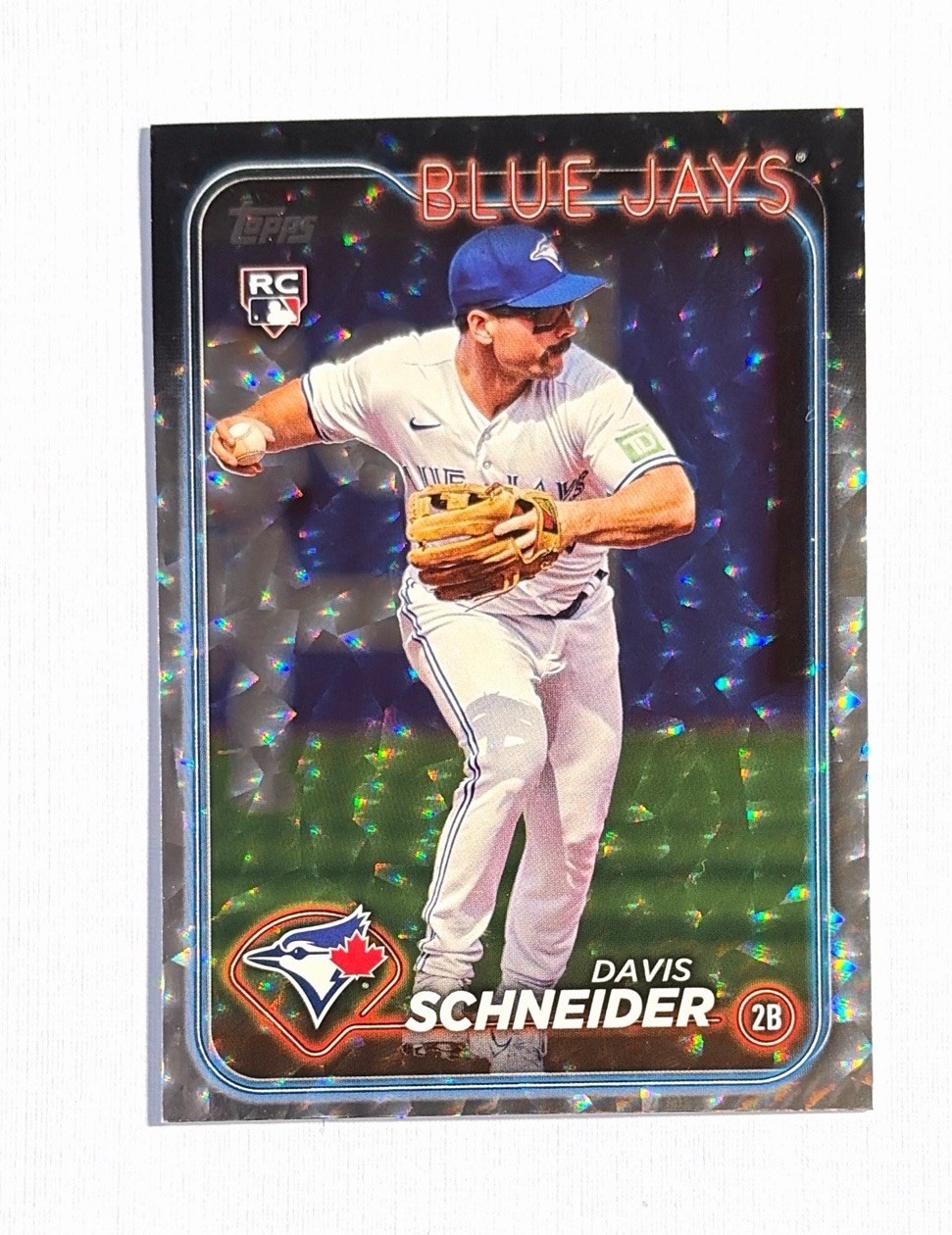 Davis Schneider ~ 2024 Topps ~ Silver Crackle Foilboard #189 Rookie