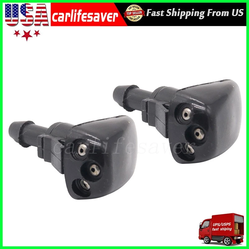 98630-3K500 2X Windshield Wiper Washer Nozzle Spray Jets For 2003-04 Kia Spectra Foto 3 de 4