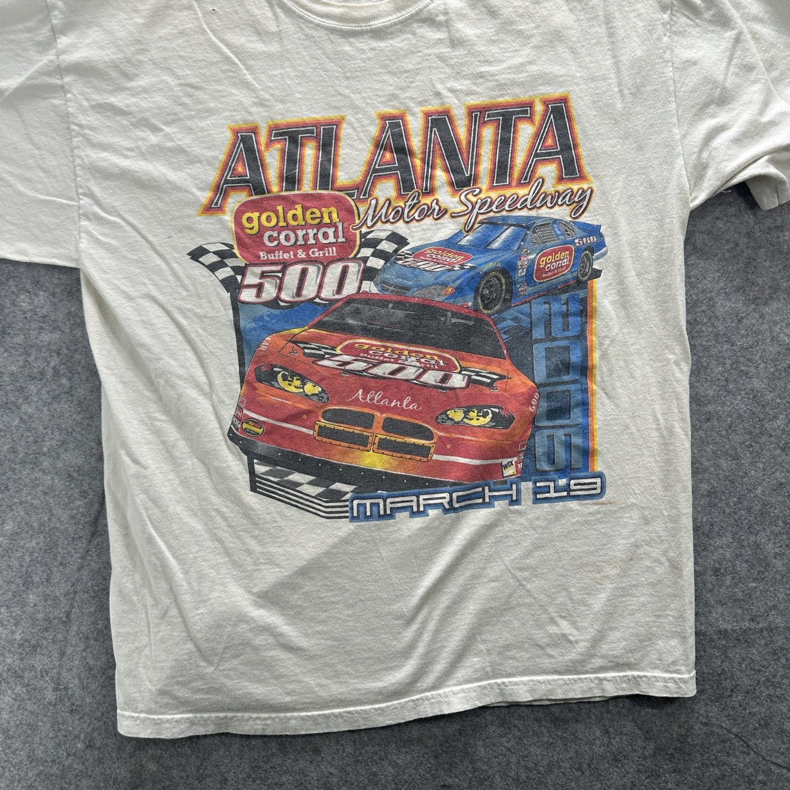 Vintage Atlanta Motor Speedway Shirt Mens Large NASCAR Racing Golden Corral 2000