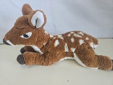 FAO Schwarz Deer Fawn 14" Plush Stuffed Animal Lying Down Super Soft Toy