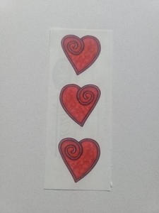Creative Memories Red Swirl Heart Scrapbook Sticker Love Valentine's Day