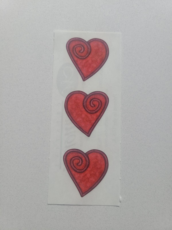 Creative Memories Red Swirl Heart Scrapbook Sticker Love Valentine's Day