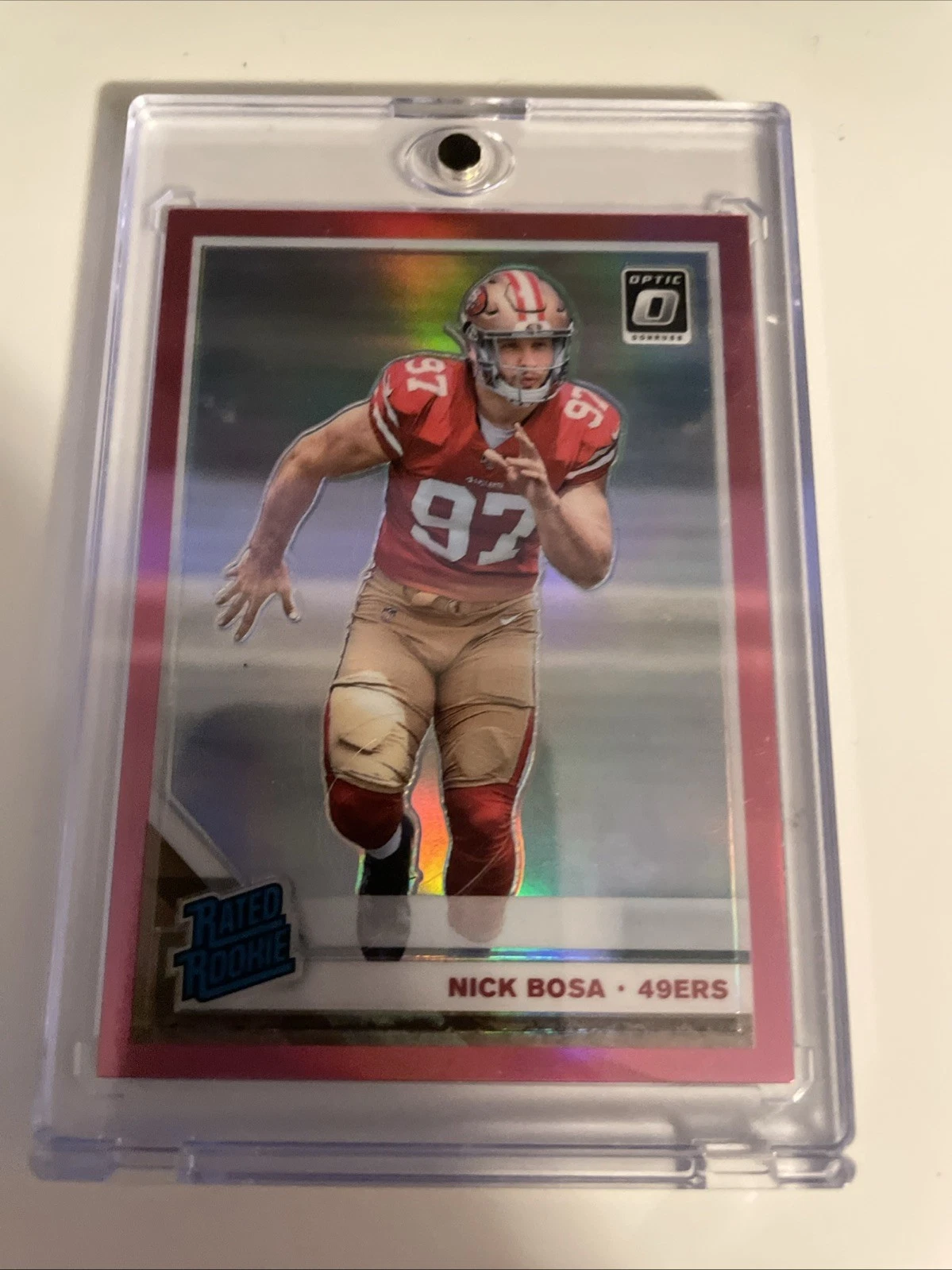 2019 Panini Donruss Optic - Rated Rookie Nick Bosa #168 Pink Prizm (RC)