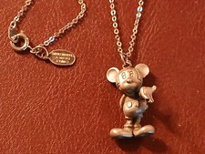 Vintage Mickey Mouse Figurine Pendant Necklace Walt Disney Productions Taiwan...