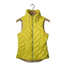 Lululemon Down Town Puffer Vest Split Pea Yellow 650 fill Goose Down 168 Size 6
