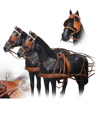 Reitgeschirr Modell Dipomat mit nylonverst&auml;rktem Leder f&uuml;r zus&auml;tzliche Festigkei