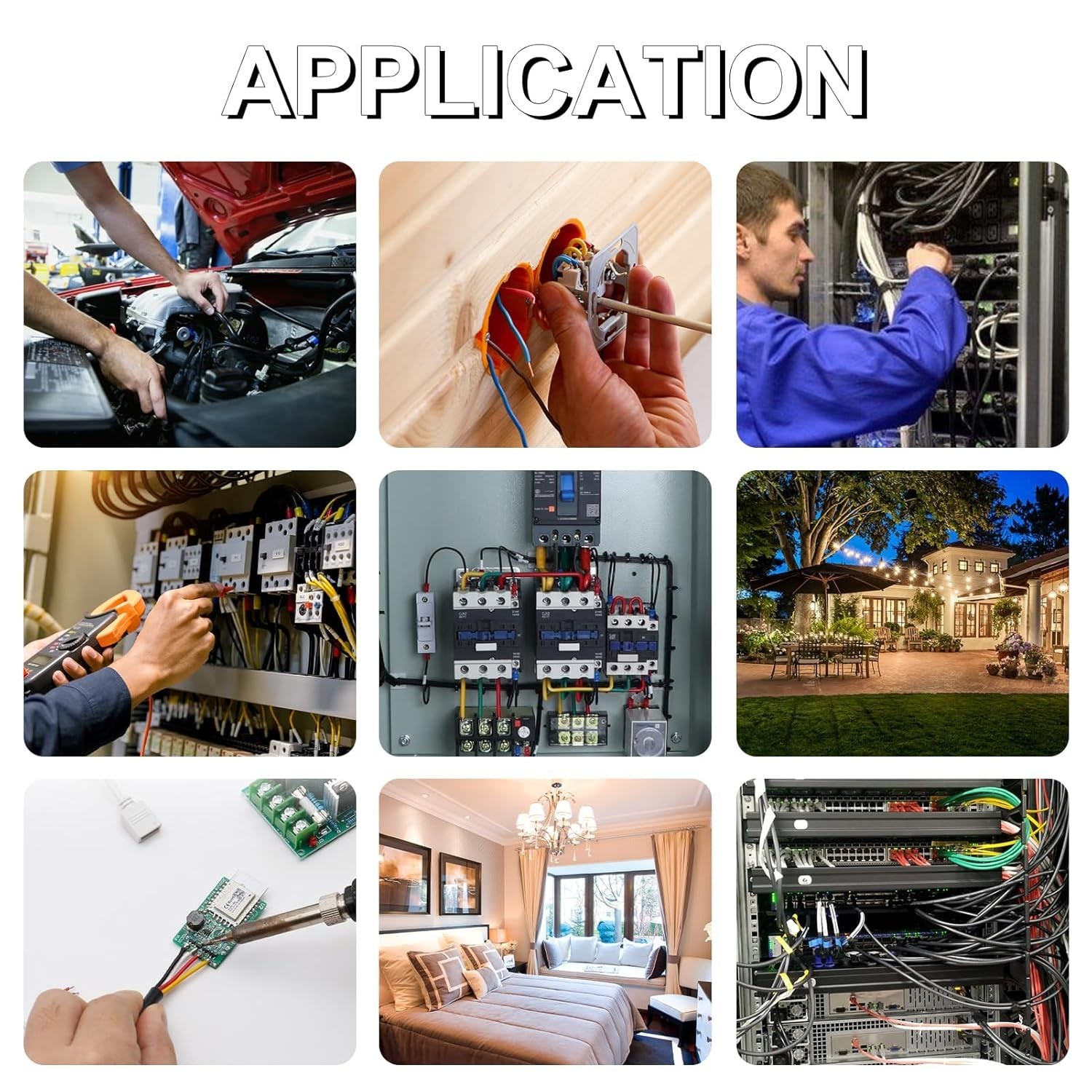 22/18 Gauge 5 Conductor Wire, 10Ft 18/5 Tinned Copper 5 Wire Cable, Stranded