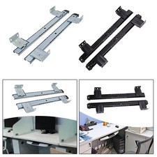 Rails Rack Set Keyboard Tray Slides Keyboard Organizers Adjustable for Cabinet