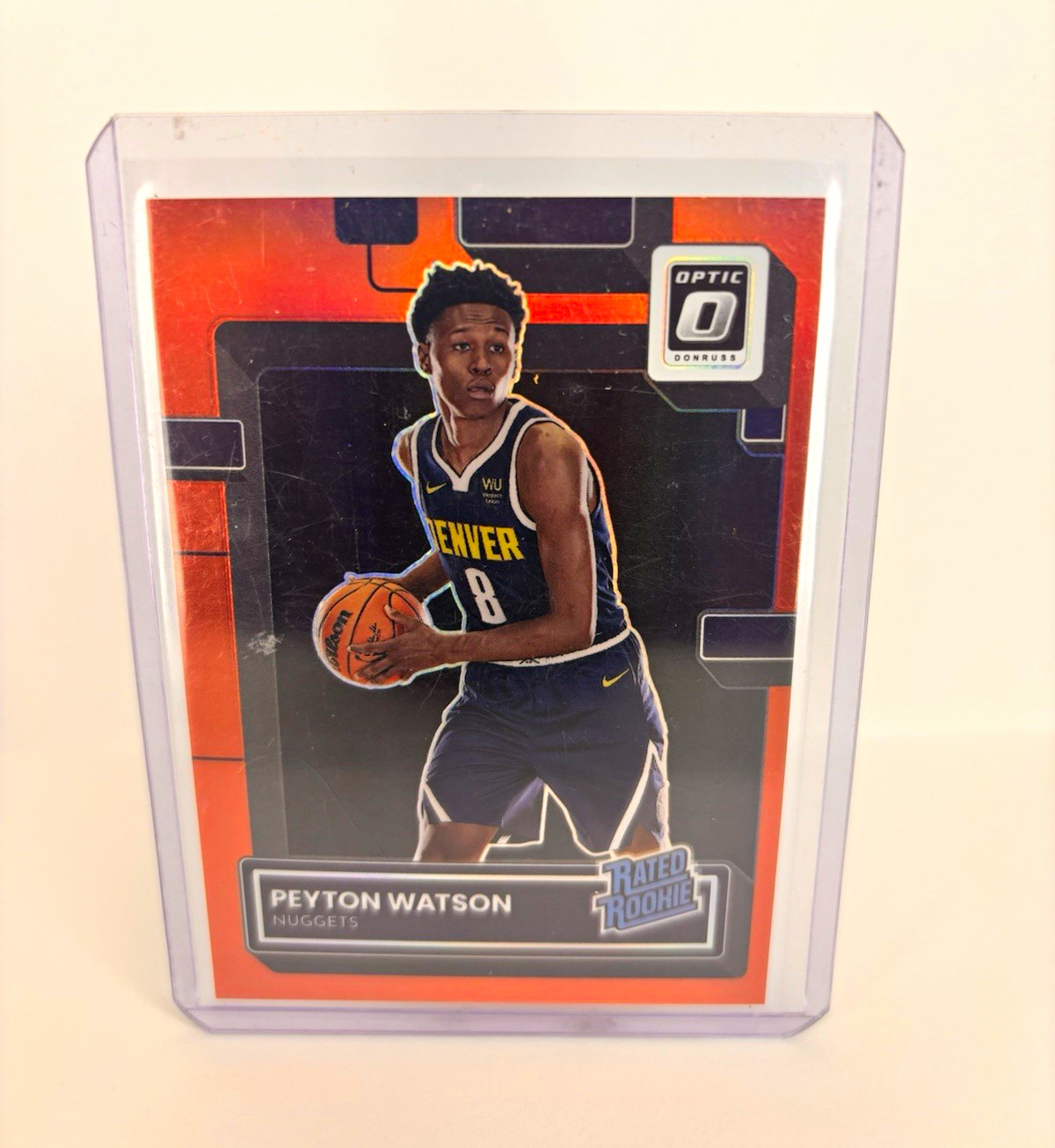 Panini 2022-23 Donruss Optic Peyton Watson Rated Rookie Orange /99 #223