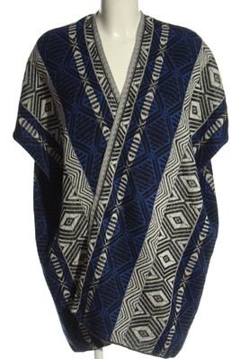 ESPRIT Cardigan Damen Jacke Gr. DE 38 blau-wollweiß-schwarz Casual-Look