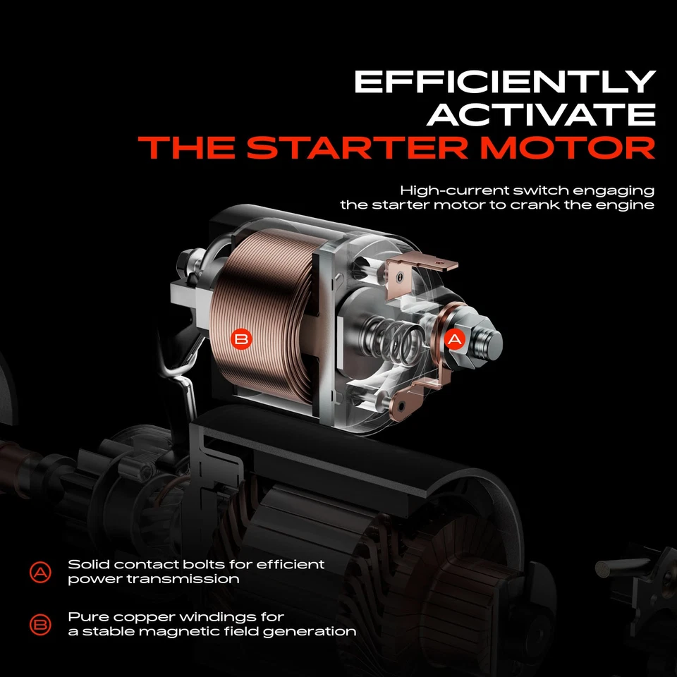 Interruptor solenoide de arranque para Volkswagen Jetta 1998-2005 Audi A4 1996-2005 A6 S4 Foto 2 de 4