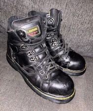 Dr. Doc Martens Black Industrial Steel Toe Safety Work Boot DM229 Size 10M/11W