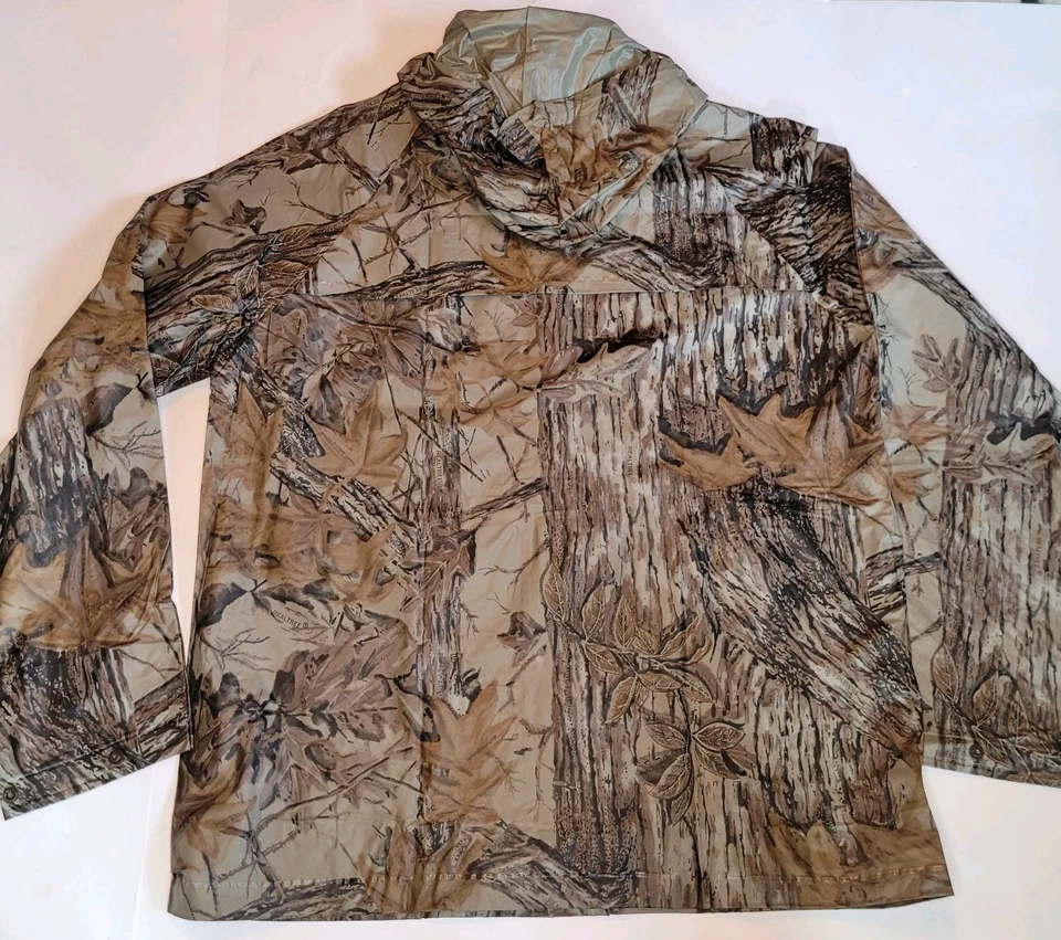 Real Tree Camo Rain Suit Medium Jacket Pants Waterproof Breathable Shell Hunting - Image 3 of 4
