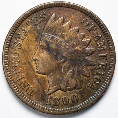 1890 VF/XF Indian Head Penny Cent