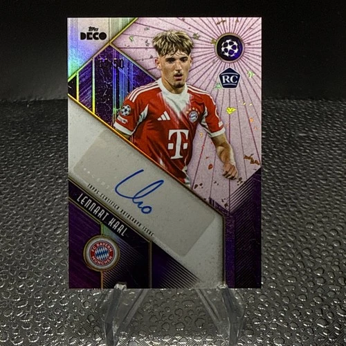 2025-26 Topps DECO UEFA Club Competitions Lennart Karl RC Auto /50 FC Bayern