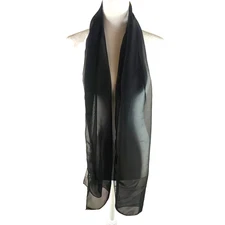 Cejon Black Sheer Scarf Rectangle 60" X 13 Funeral Church Business