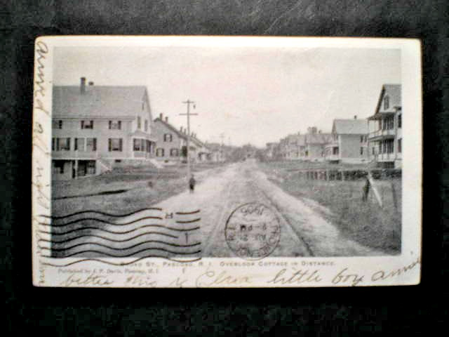 Postcard RI: View of Broad Street, Pascoag, Rhode Island, DB Posted 1906