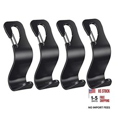 4 Pack Car Back Seat Headrest Hook Hanger for Purse, Handbag, Hat