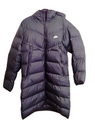 Nike Womens NSW Down Fill Parka Long Jacket, Black, Size Medium