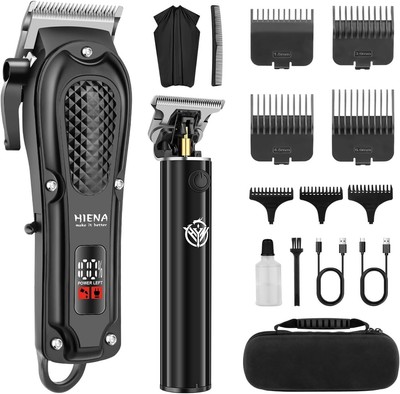 Professional Hair Cut Machine Barber Salon Cutting Trimmer Clipper Kit Setc