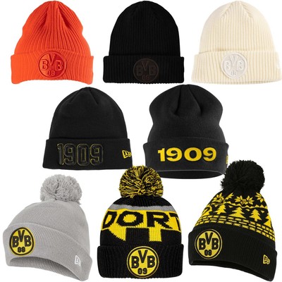 Borussia Dortmund Mütze Beanie NEW ERA Bommelmütze Strickmütze Logo BVB 09