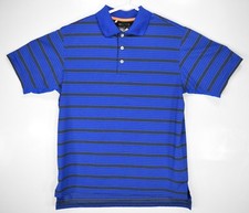 Adidas Size S Blue Striped Polo Golf Shirt Men's Clima Cool