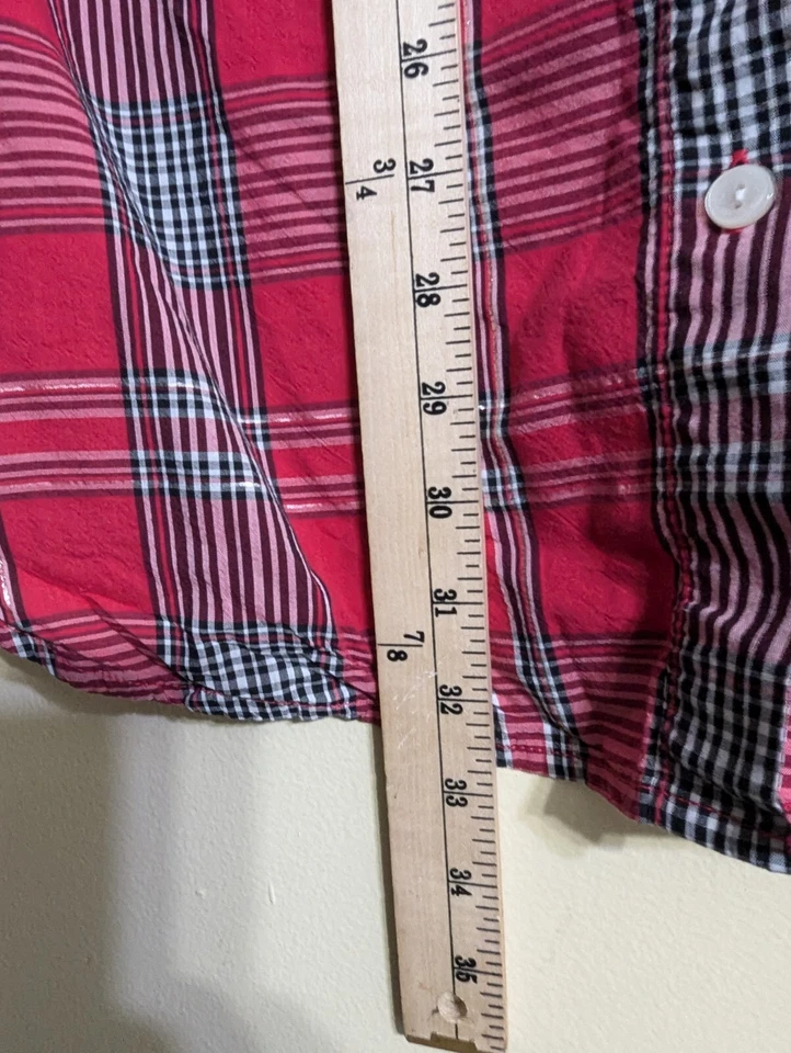 Camisa de noche Victoria's Secret para mujer con botones manga larga a cuadros talla XS/TP Foto 3 de 4