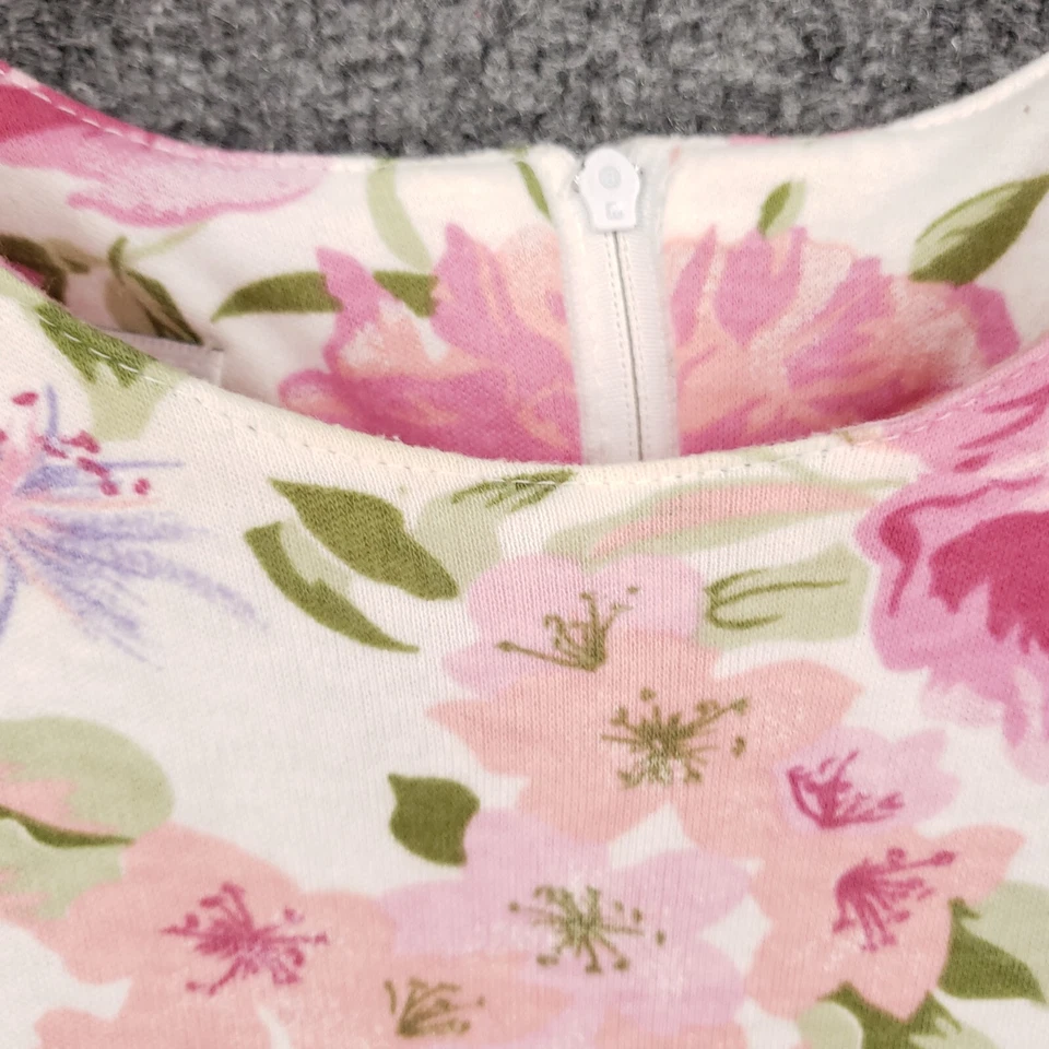 VINTAGE Byer Too Dress Womens 7 Pink Maxi Floral Pleated A Line Cottagecore Y2K - Image 4 of 4