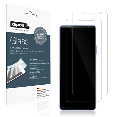 2x Schutzfolie für Sony Xperia 10 IV - Anti-Shock 9H Folie dipos Glass