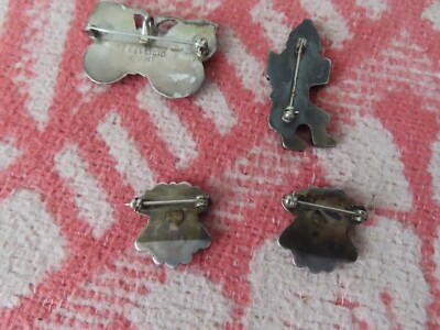 vintage Zuni Rainbow Man butterfly Sterling Silver inlay lot